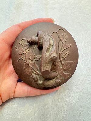 A Chinese Yixing stoneware 'squirrels among grape vines' teapot and cover, Kangxi — photo 10