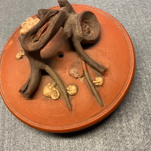 A Chinese Yixing stoneware 'Three friends of winter' teapot and cover, Kangxi — photo 12