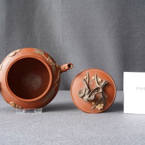 A Chinese Yixing stoneware 'Three friends of winter' teapot and cover, Kangxi — photo 10