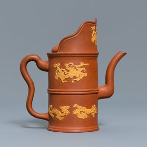 A Chinese Yixing stoneware Tibetan style Duomuhu ewer, Kangxi — photo 4