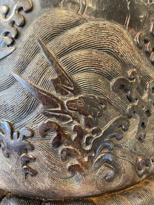 A Chinese Zitan wood 'chilong' brush pot, 17/18th C. — 照片 13