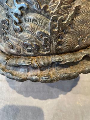 A Chinese Zitan wood 'chilong' brush pot, 17/18th C. — 照片 18
