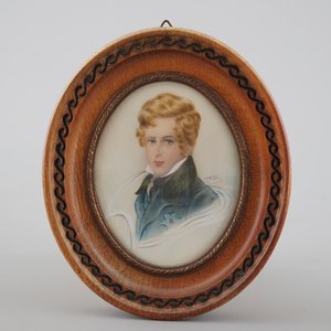 A collection of 10 painted portraits, miniatures on ivory, 19/20th C. — 照片 6