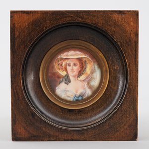 A collection of 10 painted portraits, miniatures on ivory, 19/20th C. — 照片 10
