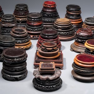 A collection of 111 Chinese wooden stands, 19/20th C. — photo 3