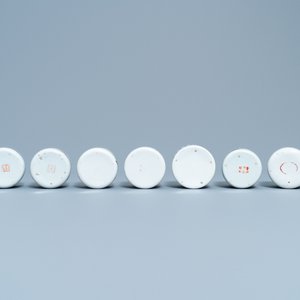 A collection of 14 Chinese qianjiang cai wine cup warmers, 19/20th C. — 照片 5