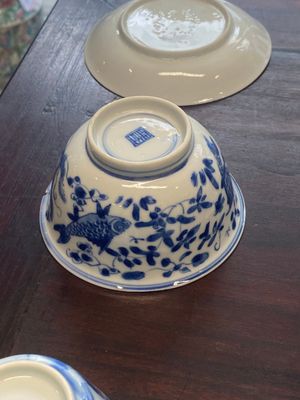 A collection of 15 Chinese blue and white cups and 19 saucers, Kangxi/Yongzheng — photo 43