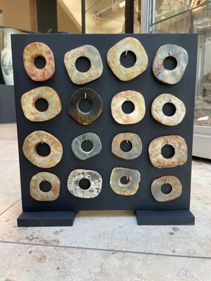 A collection of 16 Chinese neolithic jade 'bi' discs, probably Shang — photo 1