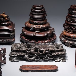 A collection of 25 Chinese wooden stands, 19/20th C. — photo 3