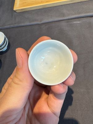 A collection of 32 pieces Chinese blue and white cups, saucers and covers with floral design, Qianlong — photo 52
