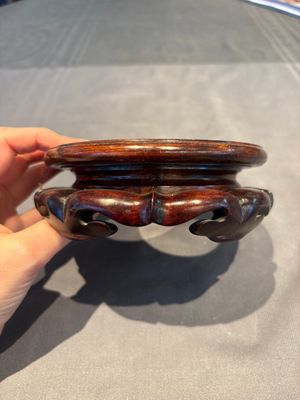 A collection of 38 Chinese wooden stands and a box, 19/20th C. — photo 16
