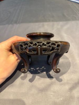 A collection of 38 Chinese wooden stands and a box, 19/20th C. — photo 52