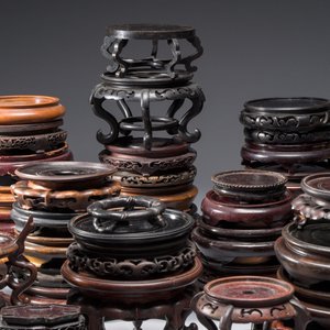 A collection of 70 Chinese wooden stands, 19/20th C. — photo 2