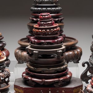 A collection of 70 Chinese wooden stands and covers, 19/20th C. — foto 7