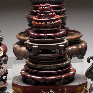 A collection of 70 Chinese wooden stands and covers, 19/20th C. — foto 9