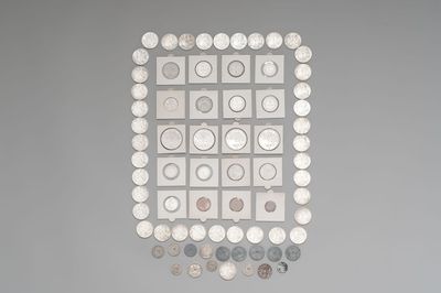 A collection of 75 Belgian coins, including silver, 1866-1980