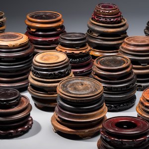 A collection of 75 Chinese wooden stands, 19/20th C. — photo 2