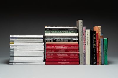 A collection of 9 books and 46 catalogues on Chinese jade carvings and metal work