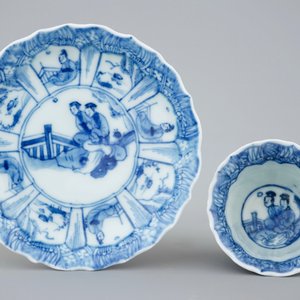 A collection of 9 Chinese blue and white cups and saucers, Kangxi — photo 6