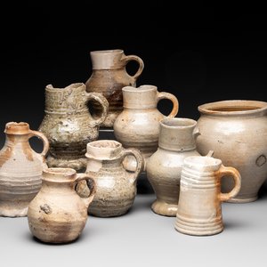 A collection of 9 German stoneware jugs, 16th C. and later — photo 1