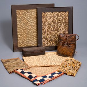 A collection of African textiles and two baskets, mostly Kuba, Congo, 19/20th C. — 照片 1