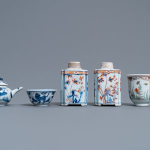 A collection of Chinese blue and white, famille rose, verte and Imari-style tea wares, Kangxi/Qianlong — photo 4