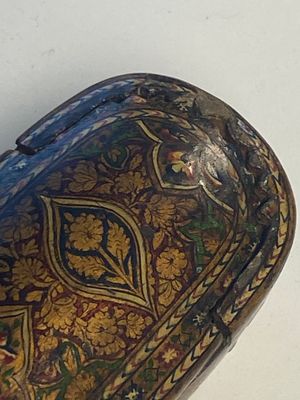 A collection of eight lacquered papier-maché pen boxes or qalamdans, Qajar, Persia, 19th C. — photo 104