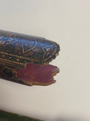 A collection of eight lacquered papier-maché pen boxes or qalamdans, Qajar, Persia, 19th C. — photo 112