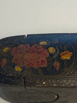 A collection of eight lacquered papier-maché pen boxes or qalamdans, Qajar, Persia, 19th C. — photo 24