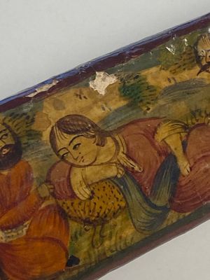 A collection of eight lacquered papier-maché pen boxes or qalamdans, Qajar, Persia, 19th C. — photo 40