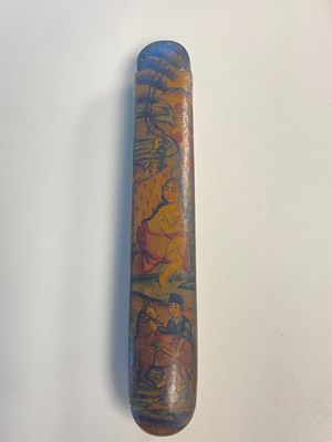 A collection of eight lacquered papier-maché pen boxes or qalamdans, Qajar, Persia, 19th C. — photo 76