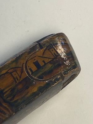 A collection of eight lacquered papier-maché pen boxes or qalamdans, Qajar, Persia, 19th C. — photo 83