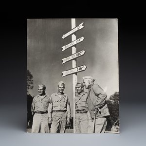 A collection of eight U.S. Signal Corps press photographs on the first China convoy over the Stilwell Road — photo 16