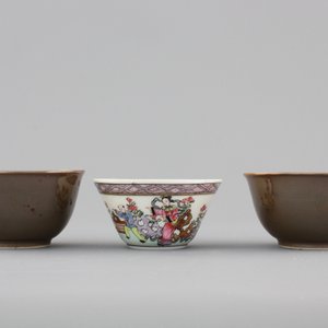 A collection of fine Chinese famille rose porcelain cups and saucers, Yongzheng-Qianlong, 18th C. — photo 9