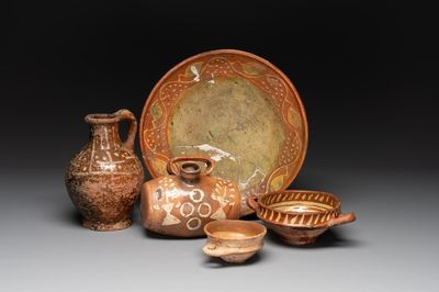 A collection of five slipwares, The Netherlands, 17th C.