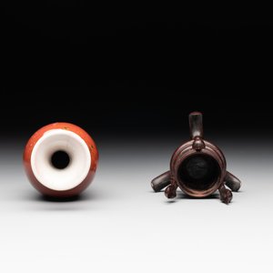 A collection of four Chinese monochrome-glazed ware, Kangxi and Qianlong mark, 19/20th C. — photo 5