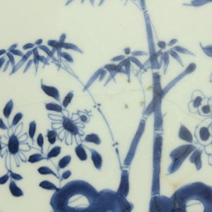 A collection of mostly blue and white Chinese porcelain plates, cups and saucers, 18/19th C. — 照片 16