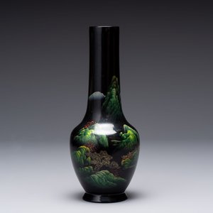 A collection of seven Chinese Fuzhou or Foochow lacquer vases, 19/20th C. — 照片 17