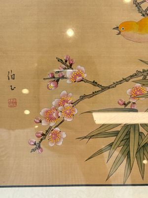 A collection of seven Chinese school paintings: 'Birds, butterflies and flowers', ink and colour on silk, various signatures, 20th C. — foto 14