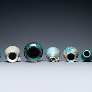 A collection of seven turquoise-glazed jugs and vases, Middle-East, 13th C. and later — photo 6