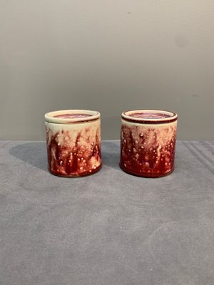 A collection of six Chinese copper-red-glazed and flambé-glazed wares, 19/20th C. — photo 1