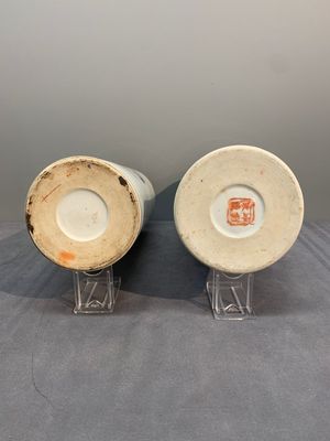 A collection of six Chinese famille rose hat stands, 19/20th C. — photo 18