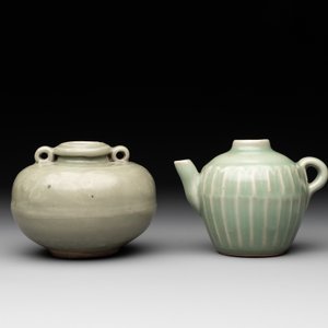 A collection of six Chinese Longquan celadon wares, Yuan/Ming — photo 7