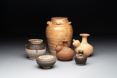 A collection of six Chinese monochrome wares, Ming