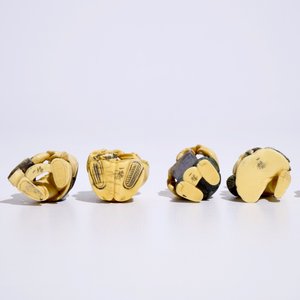 A collection of six polychrome Japanese ivory netsuke, Taisho, 2nd quarter 20th C., signed — 照片 5