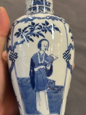 A collection of ten Chinese blue, white, famille rose and qianjiang cai wares, signed Yongzhen Shi 永真氏, 18/19th C. — photo 30