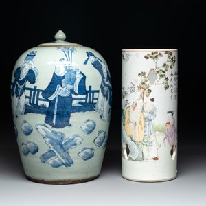 A collection of ten Chinese blue, white, famille rose and qianjiang cai wares, signed Yongzhen Shi 永真氏, 18/19th C. — photo 2