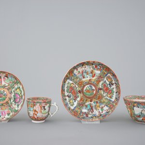 A collection of various Chinese Canton rose medallion wares, 19th C. — foto 2