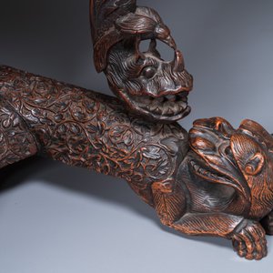 A colonial Anglo-Indian reticulated wooden desk with hidden compartment, 19th C. — 照片 11