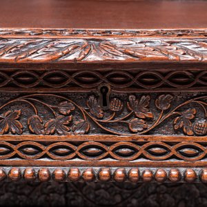 A colonial Anglo-Indian reticulated wooden desk with hidden compartment, 19th C. — 照片 19